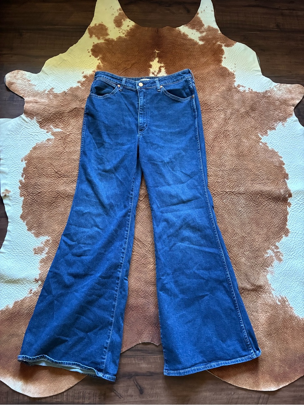 Wrangler Women's Dark Blue Flare Jeans